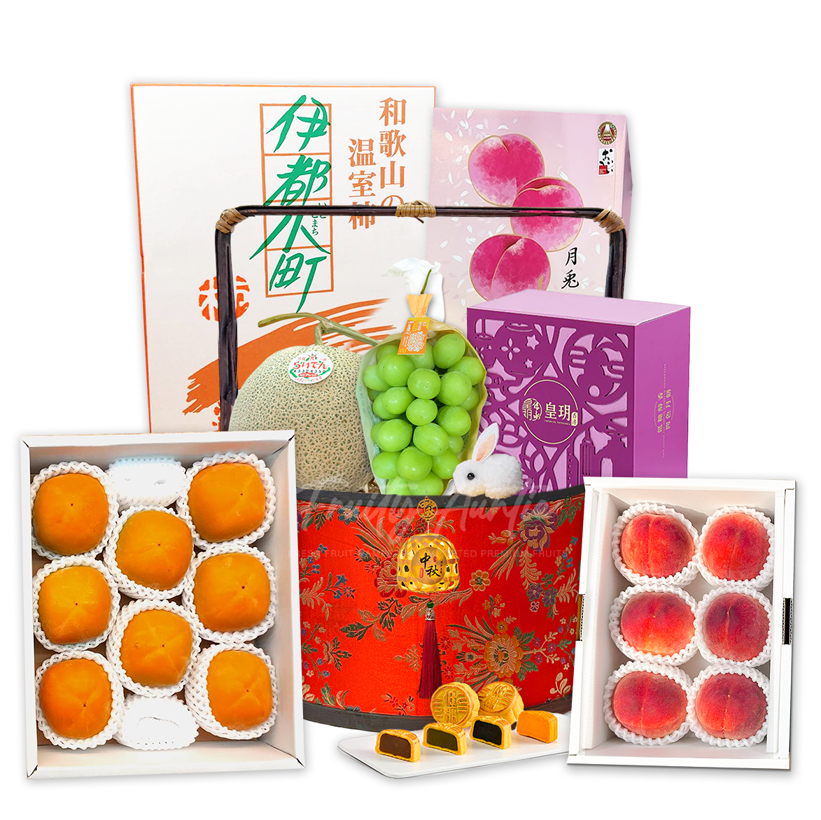MA3025H 皇玥月餅瑰麗中秋水果禮籃