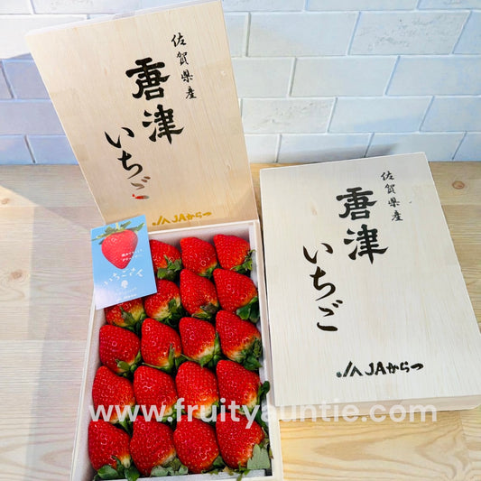 【需預訂】日本 唐津佐賀小姐士多啤梨 高級木禮盒