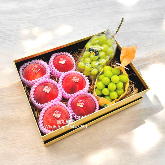 日本香印提子水蜜桃禮盒 Japanese Grapes & Peaches Gift Box