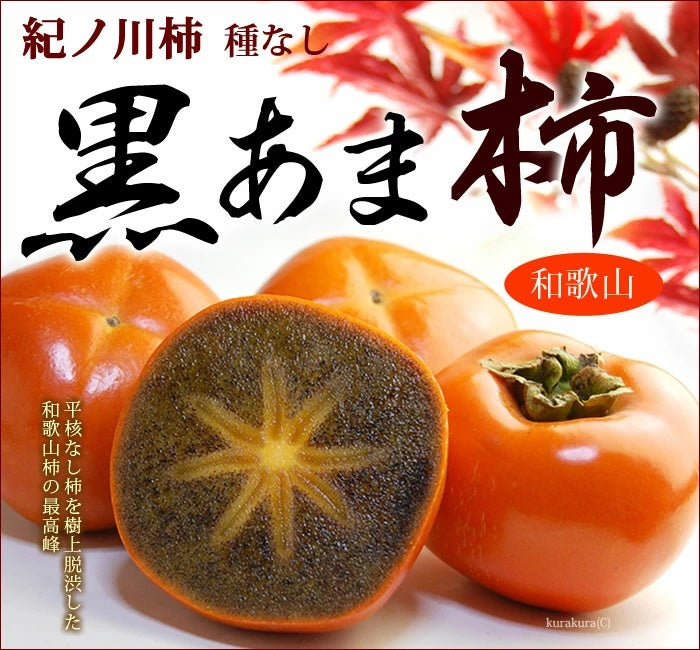 【原箱】 日本 和歌山 紀の川 黑芝麻柿